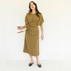 Suunday Dolman Dress in Tapenade